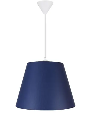 Modern Konik Kumaş Sarkıt Avize Lacivert Tavan Lambası Salon Yatak Odası — 4. görsel