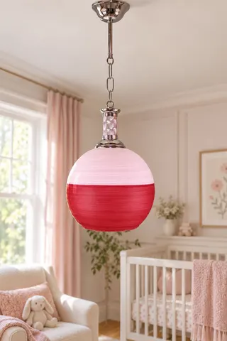 Tekli Cam Avize Sarkıt Pembe Kırmızı Salon Yatak Odası — 2. görsel