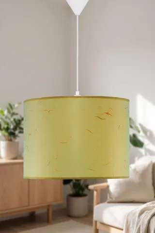 Modern Silindir Kumaş Sarkıt Avize Sarı Tavan Lambası Salon Yatak Odası