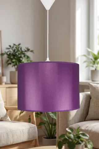 Modern Silindir Kumaş Sarkıt Avize Mor Tavan Lambası Salon Yatak Odası