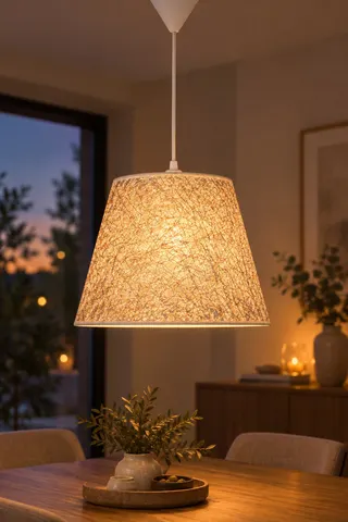 Modern Konik PVC Sarkıt Avize Dore İp Sarmal Tavan Lambası — 3. görsel