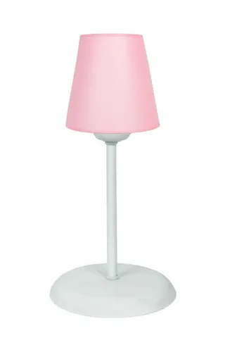 Modern Metal Ayak Konik Kumaş Küçük Abajur-pembe — 4. görsel