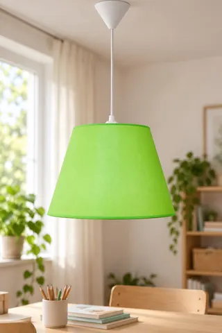 Modern Konik Kumaş Sarkıt Avize Yeşil Tavan Lambası Salon Yatak Odası — 2. görsel