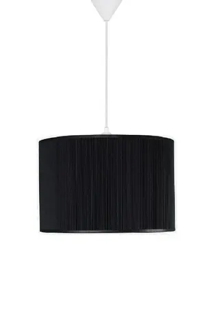 Modern Silindir Kumaş Sarkıt Avize 30 cm Siyah Tavan Lambası — 4. görsel