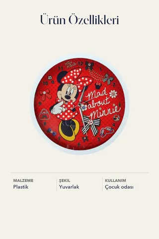 Minnie Mouse Duvar Saati / — 4. görsel