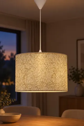 Modern Silindir PVC Sarkıt Avize Gri İp Sarmal Tavan Lambası — 3. görsel