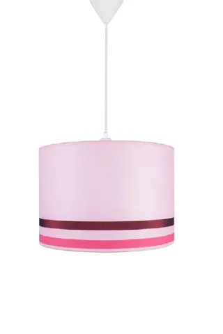 Modern Silindir Kumaş Sarkıt Avize Pembe Bordo Fuşya Şeritli — 4. görsel