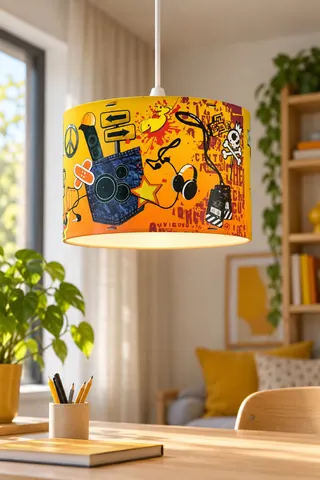 Modern Silindir PVC Sarkıt Avize Sarı Eğlence Tavan Lambası — 2. görsel