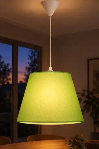 Modern Konik Kumaş Sarkıt Avize Yeşil Tavan Lambası Salon Yatak Odası — 3. görsel