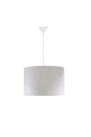 Modern Silindir PVC Sarkıt Avize Beyaz File Tavan Lambası — 4. görsel