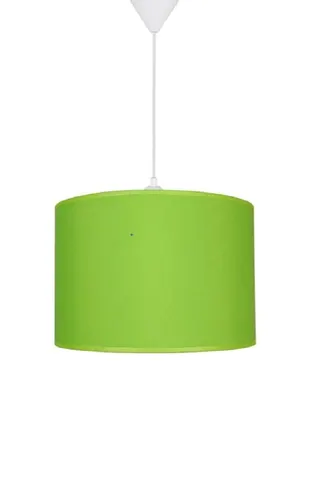 Modern Silindir Kumaş Sarkıt Avize Yeşil Tavan Lambası Salon Yatak Odası — 4. görsel