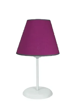 Metal Ayaklı Konik Kumaş Abajur Masa Lambası 23,5 cm Bordo — 4. görsel
