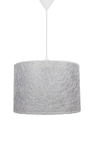 Modern Silindir PVC Sarkıt Avize 30 cm Gümüş İp Sarmal — 4. görsel