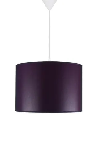 Modern Silindir Kumaş Sarkıt Avize Mürdüm Tavan Lambası Salon Yatak Odası — 4. görsel