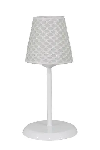 Modern Metal Ayak Konik Pvc Kumaş Küçük Abajur-beyaz File — 4. görsel