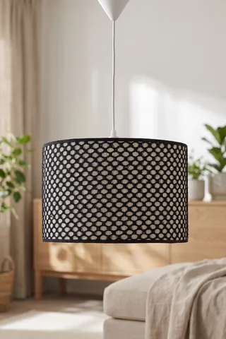 Modern Silindir PVC Sarkıt Avize Siyah File Tavan Lambası