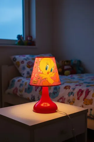 Çocuk Odası Kumaş Abajur Masa Lambası 20 cm Nisa Luce Tweety Sarı — 2. görsel