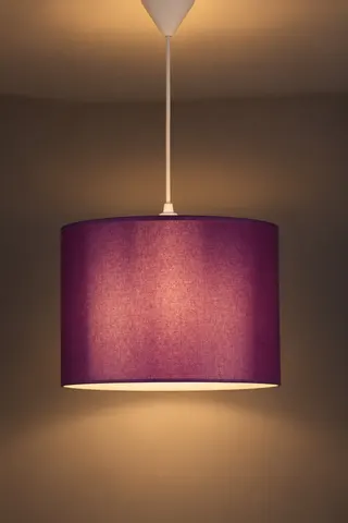 Modern Silindir Kumaş Sarkıt Avize Mor Tavan Lambası Salon Yatak Odası — 3. görsel