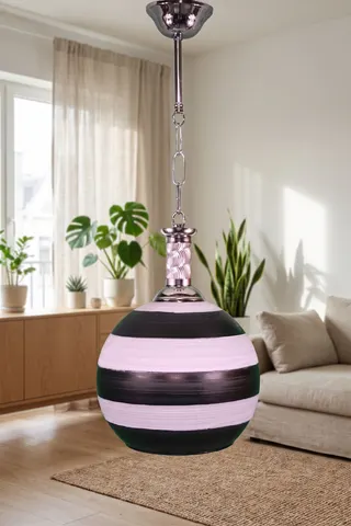 Tekli Cam Avize Sarkıt Siyah Beyaz Salon Yatak Odası