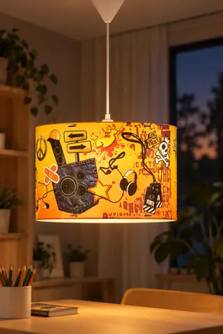 Modern Silindir PVC Sarkıt Avize Sarı Eğlence Tavan Lambası — 3. görsel