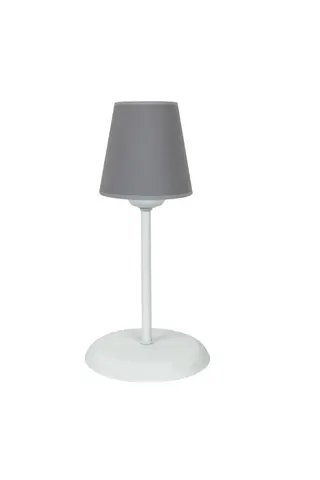 Modern Konik Kumaş Abajur Masa Lambası Gri Yatak Odası — 2. görsel