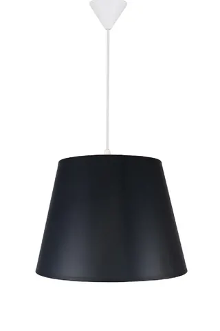 Modern Konik Kumaş Sarkıt Avize Siyah Tavan Lambası Salon Yatak Odası — 4. görsel