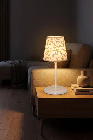 Modern PVC Abajur Masa Lambası Altın Simli Prizma Yatak Odası — 3. görsel