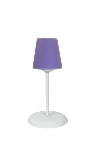 Modern Metal Ayak Konik Kumaş Küçük Abajur-violet — 4. görsel