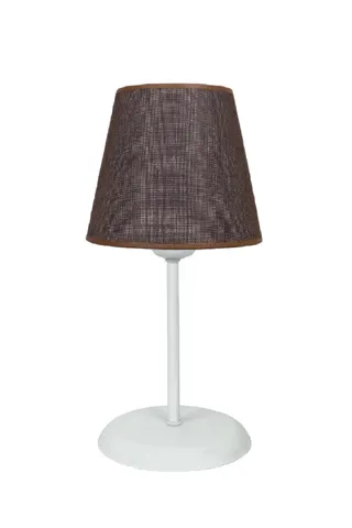 Modern Konik Kumaş Abajur Masa Lambası 23,5 cm Kahverengi — 4. görsel