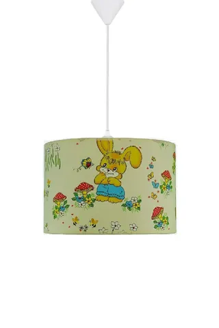 Çocuk Odası Silindir Kumaş Sarkıt Avize 30 cm Bej Tavşan — 4. görsel