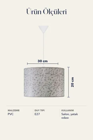 Modern Silindir PVC Sarkıt Avize Gümüş Prizma Tavan Lambası — 5. görsel