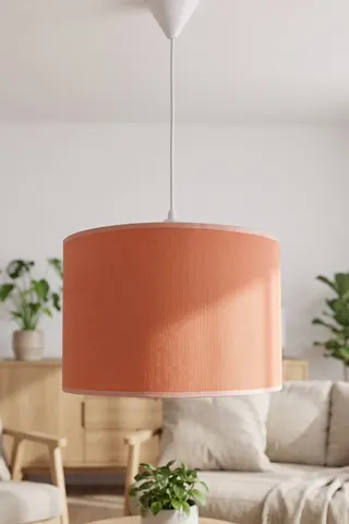 Modern Silindir Kumaş Sarkıt Avize Kavuniçi Tavan Lambası Salon Yatak Odası