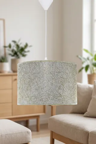 Modern Silindir PVC Sarkıt Avize Gri İp Sarmal Tavan Lambası