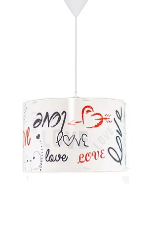 Modern Silindir PVC Sarkıt Avize Beyaz Love Tavan Lambası — 4. görsel