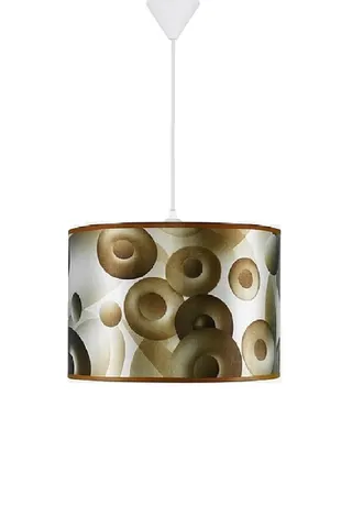 Modern Silindir Kumaş Sarkıt Avize 30 cm Kahverengi Retro — 4. görsel